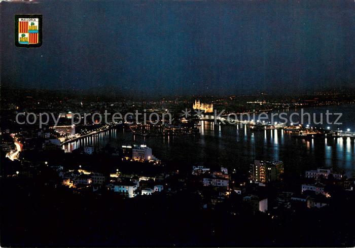Palma de Mallorca Vista nocturna de la bahia
