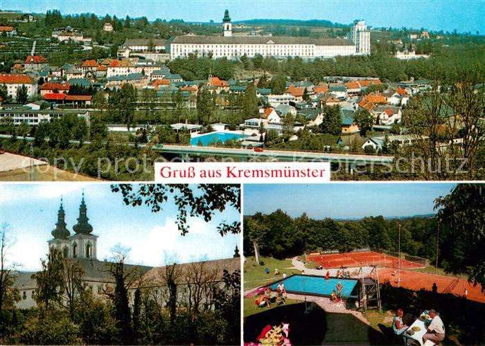 Kremsmuenster Stadtansicht Stift Kremsmuenster Tenniscenter Stadlhuber