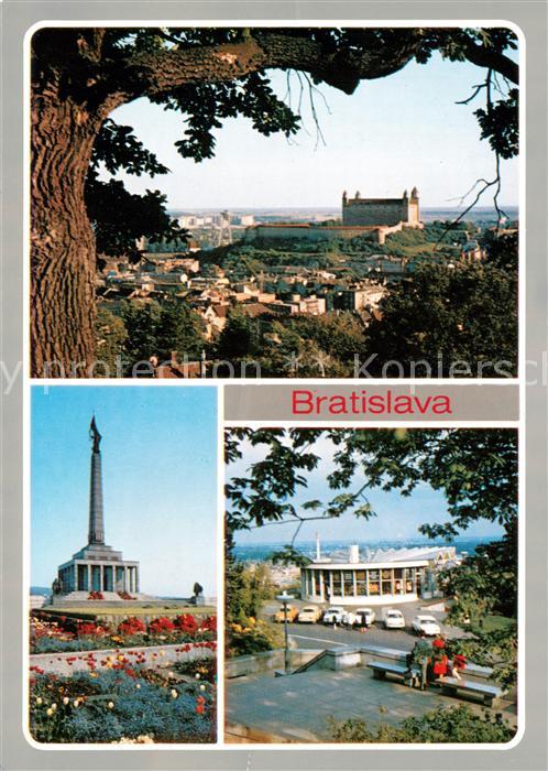Bratislava Pressburg Pozsony Pohlad zo Slavina na Bratislavsky hrad Slavin Kavia