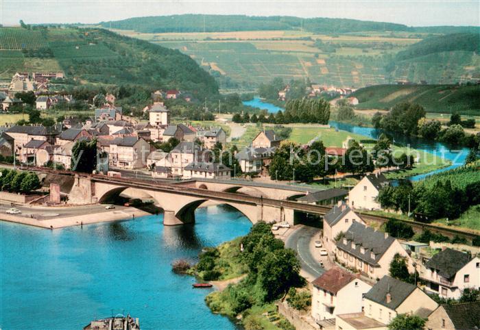 Wasserbillig Vue aerienne Confluent de la Moselle et de la Sure