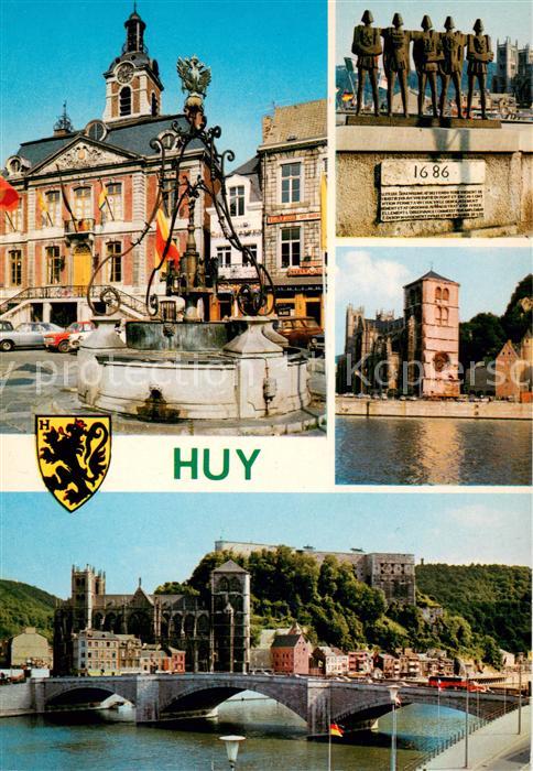 Huy la Meuse Brunnen Denmal Kirche Schloss Bruecke