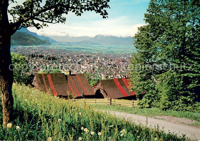 Dornbirn Vorarlberg Panorama mit Schweizer Bergen