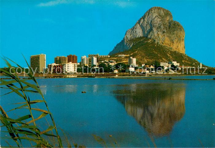 Calpe Vista panoramica del Penon de Ifach Reflejo Salinas Maritimas
