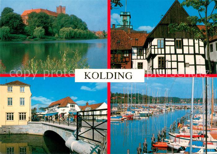 Kolding Schloss Yachthafen Fachwerkhaus Bruecke