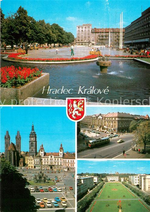 Hradec Kralove Kralovehradecko Gottwaldo namesti Zizkova namesti s Bilou vezi a