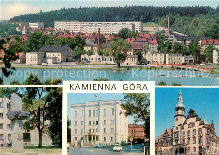 Kamienna Gora Panorama Pomnik lecia PRL Komitet Miejski PZPR Ratusz