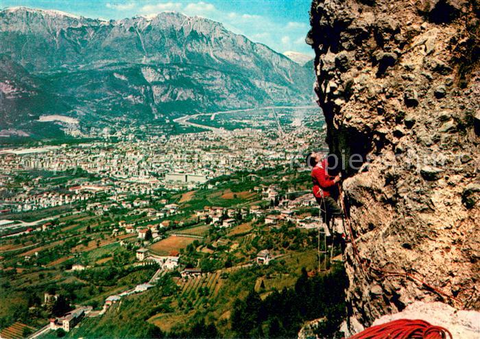 Trento Palestra di Roccia dei Bindesie e panorama