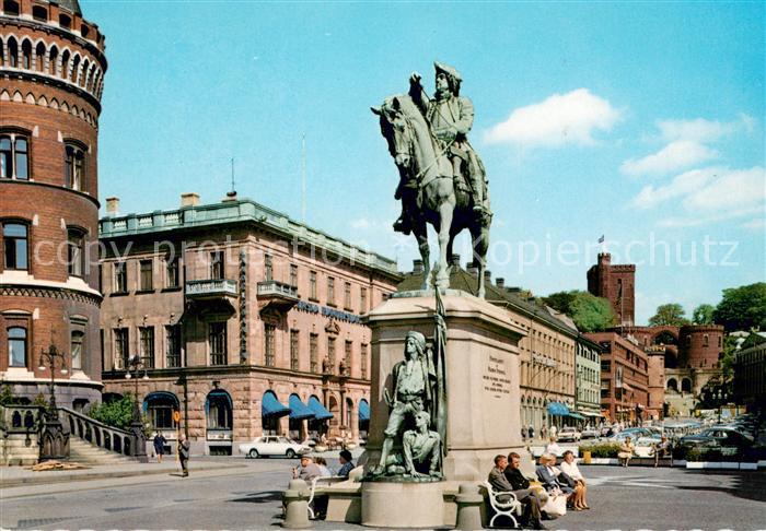 Haelsingborg Stortorget med Magnus Stenbocks staty