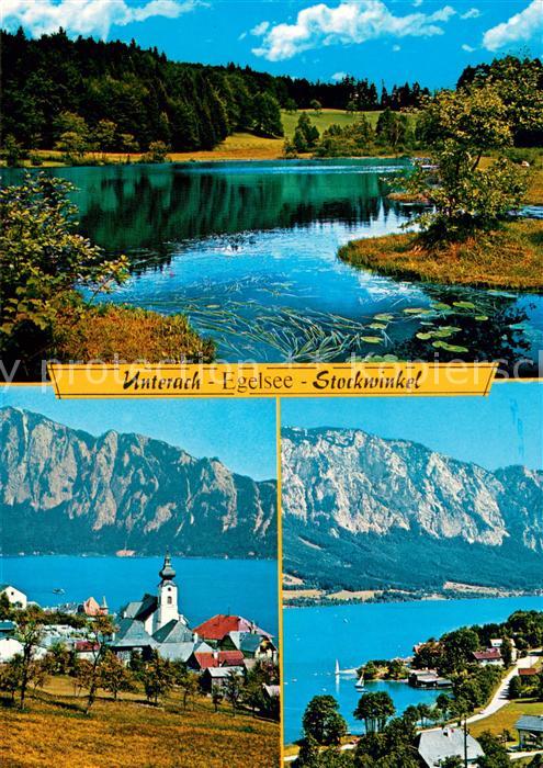 Egelsee mit Unterach und Stockwinkel Attersee