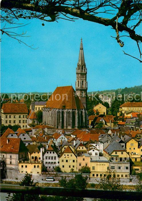 Steyr Enns Oberoesterreich Blick von der Ennsleite mit Stadtpfarrkirche