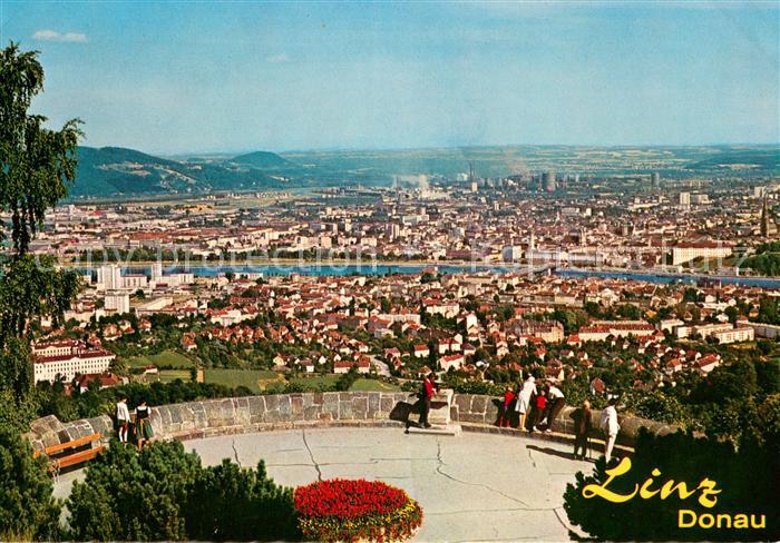 Linz Donau Blick vom Poestlingberg