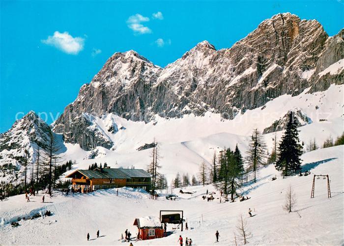 Tuerlwandhuette Winteridyll mit Dachstein