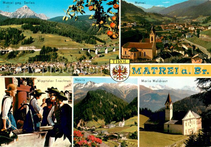 Matrei Brenner mit Serles Panorama Wipptaler Trachten Navis Maria Waldrast