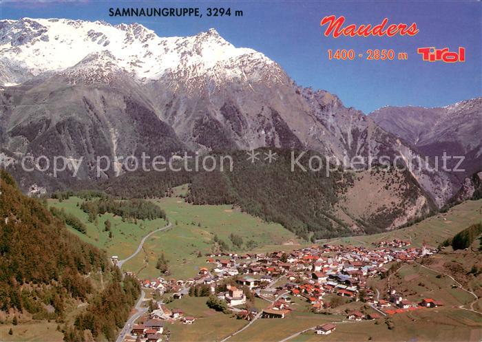 Nauders Tirol Fliegeraufnahme mit Samnaungruppe