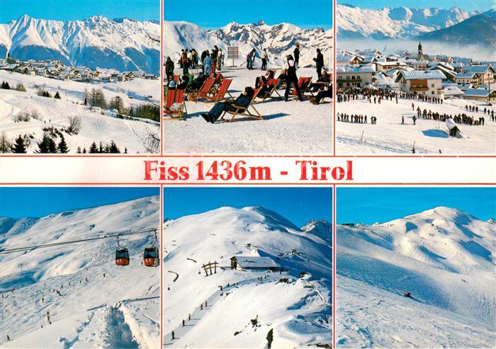 Fiss Tirol Winterpanorama mit Schoenjoechlbahn Skipisten