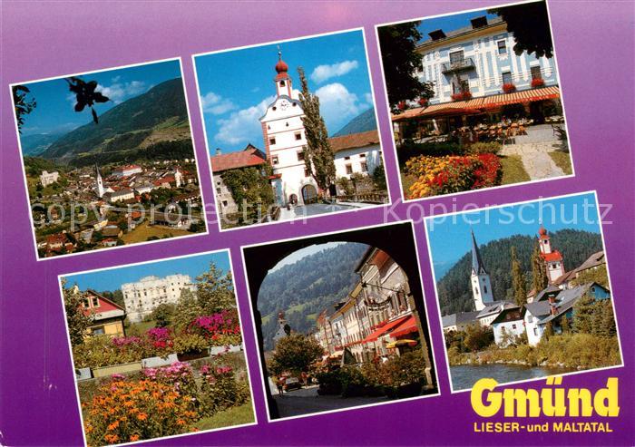 Gmuend Kaernten Panorama Teilansichten Kirche