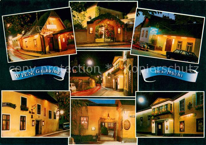 Grinzing Wien Weinausschank bei Nacht Teilansichten