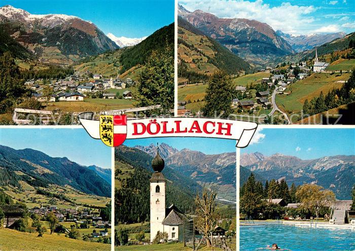 Doellach Kaernten Panorama mit Sagritz Maria Dornach Schwimmbad