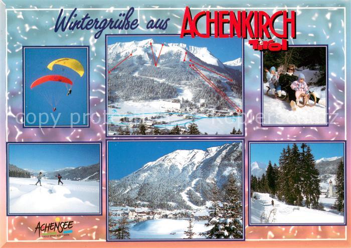 Achenkirch Gleitschirmflieger Panorama Schlittenpartie Achensee