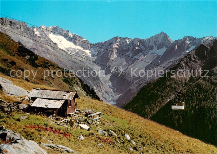 Mallnitz Kaernten Ankogelbahn mit Hochalmspitze und Saeuleck