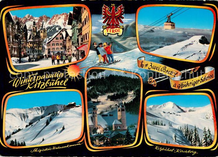 Kitzbuehel Tirol Stadtplatz Hornbahn Ehrenbachhoehe Nachtpiste Fleckalmen