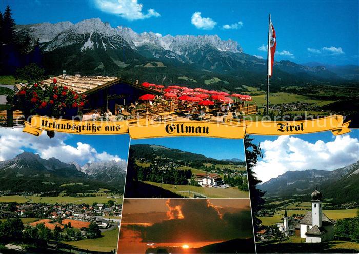 Ellmau Tirol Panorama Stimmungsbild Kirche