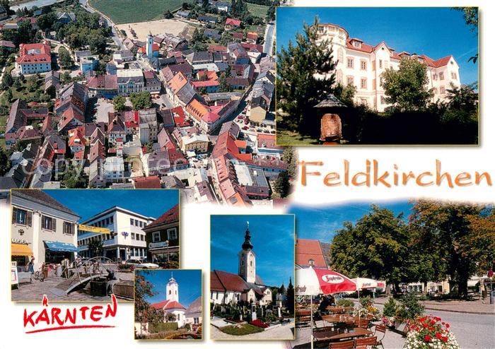 Feldkirchen Kaernten Fliegeraufnahme Schloss Ortsmotiv Kirche