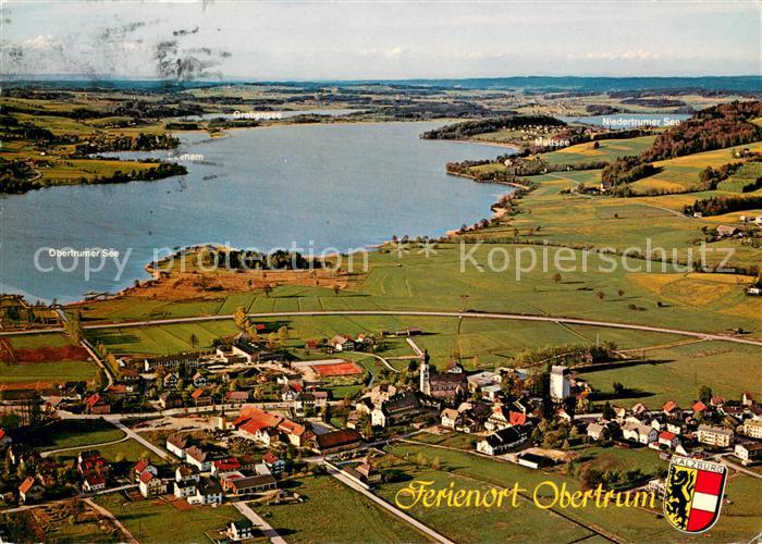 Obertrum See Fliegeraufnahme mit Grabensee und Mattensee