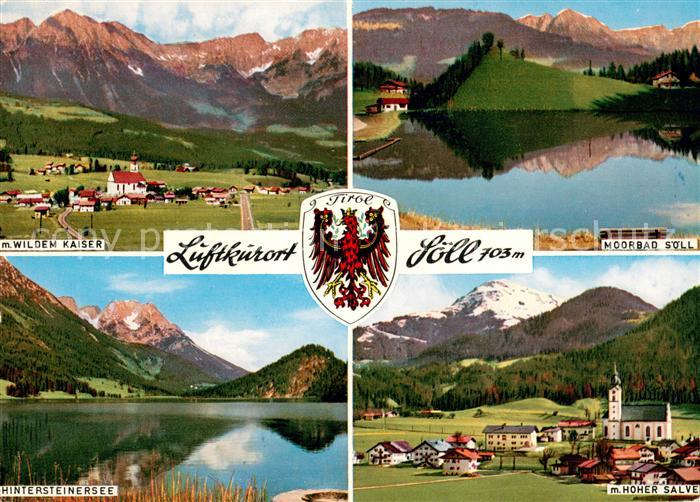Soell Tirol Wilder Kaiser Moorbad Soell Hintersteinersee Kirche mit Hoher Salve