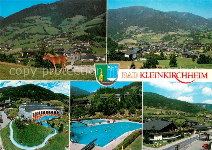 Bad Kleinkirchheim Kaernten Panorama Badelandschaft mit Rutsche Ortsmotiv