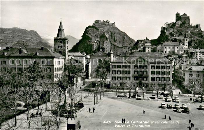 Sion Gers La Cathedrale et les collines de Valere