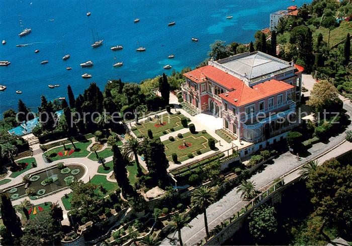 Saint-Jean-Cap-Ferrat Musee Ephrussi de Rothschild Vue aerienne avec jardin a la