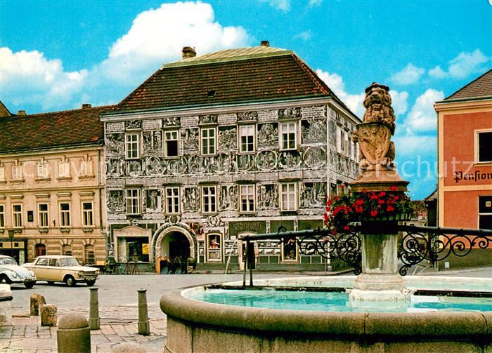 Retz Sgraffito Haus Brunnen