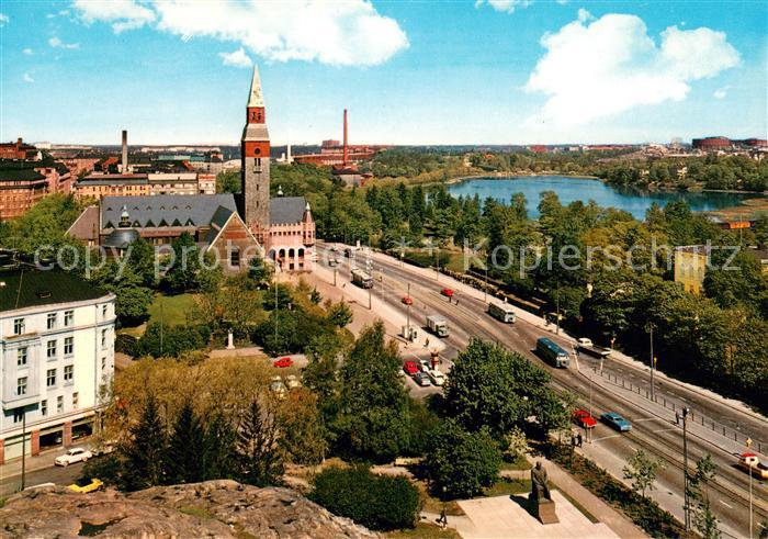 Helsinki Blick vom Reichtagsgebaeude nach Toeoeloenlahti