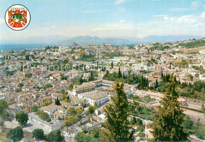 Granada Andalucia Vista general del Albalcin Fliegeraufnahme