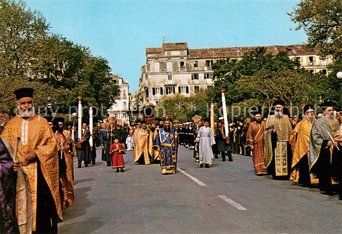 Corfu Korfu Prozession des Hl Spiridion
