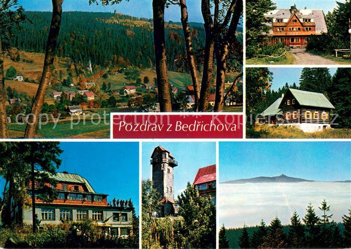 Bedrichov Friedrichswald Panorama Cottage Glasmuseum Berghotel Aussichtsturm Jes