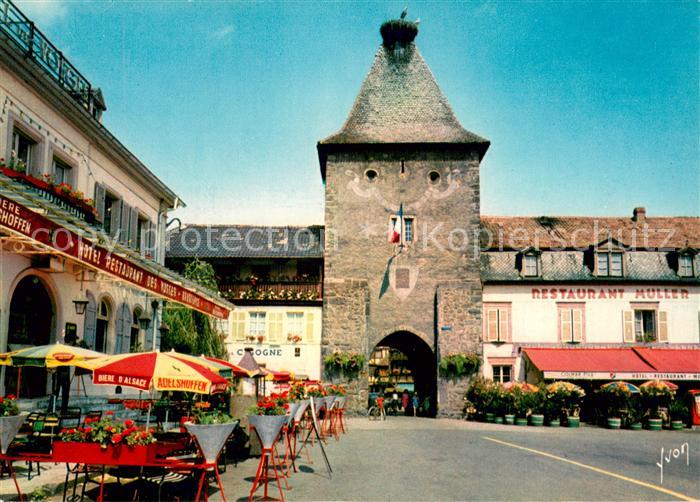 Turckheim Haut Rhin La Porte de France surMontee d_un nid d