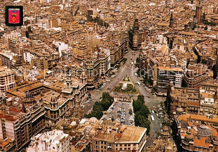 Valencia Valenciana Plaza del Caudillo vista aérea