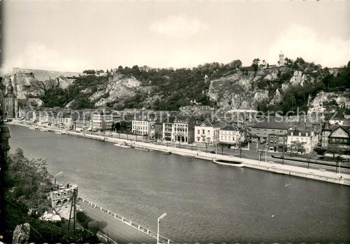 Dinant Wallonie Panorama Blick ueber die Maas