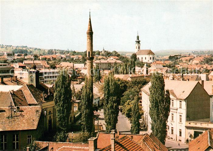 Eger Cheb Tschechien Latkep a minarettel Stadtbild mit Minarett XVI Jhdt.