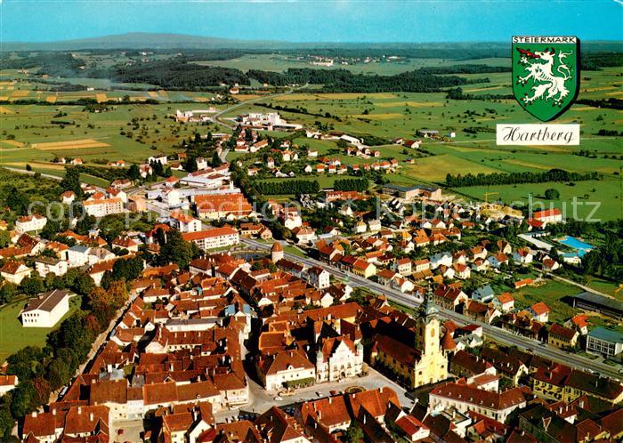 Hartberg Steiermark Fliegeraufnahme Wappen