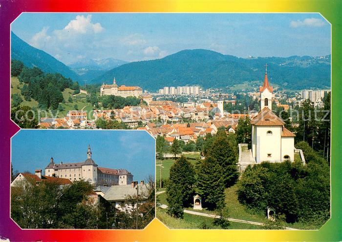 Skofja Loka Sora Panorama Schloss
