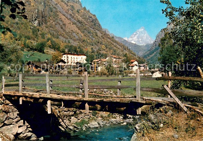 Aosta Aostatal Antey St Andre mit Buisson und Matterhorn