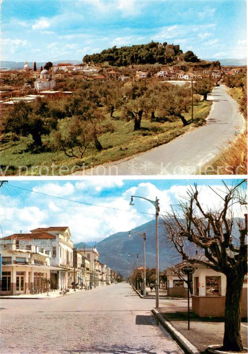 Kalamata Festung und Navarino Strasse