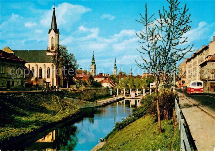 Klagenfurt Woerthersee Villacherstrasse mit Lendkanal