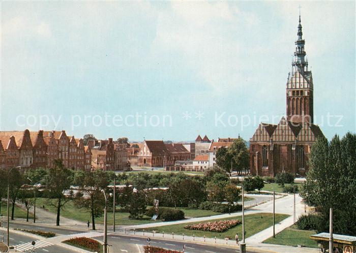 Elblag Plac Slowianski Gotycki kosciol