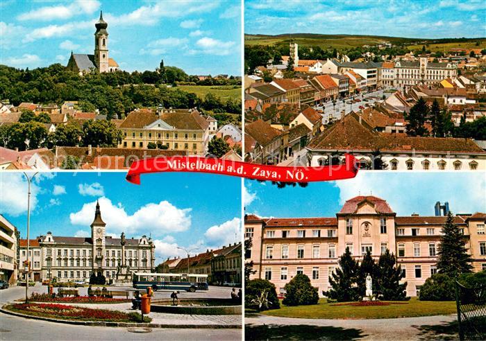 Mistelbach Niederoesterreich Pfarrkirche Hauptplatz Rathaus Krankenhaus