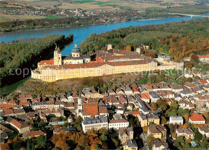 Melk Donau Stift Melk Fliegeraufnahme
