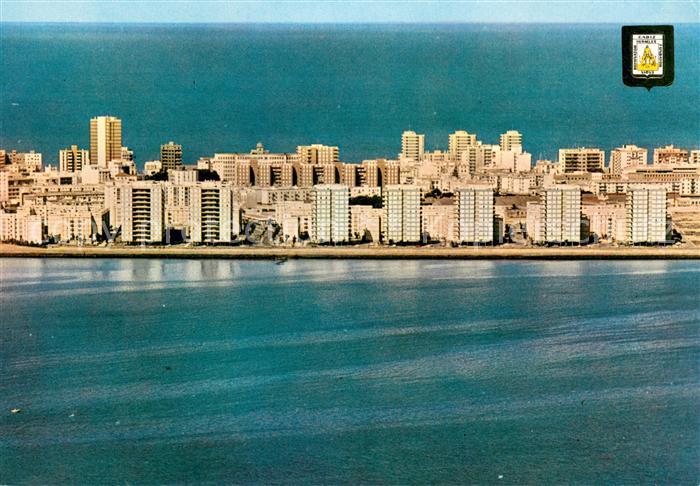 Cadiz Andalucia Fliegeraufnahme Hochh?user am Meer